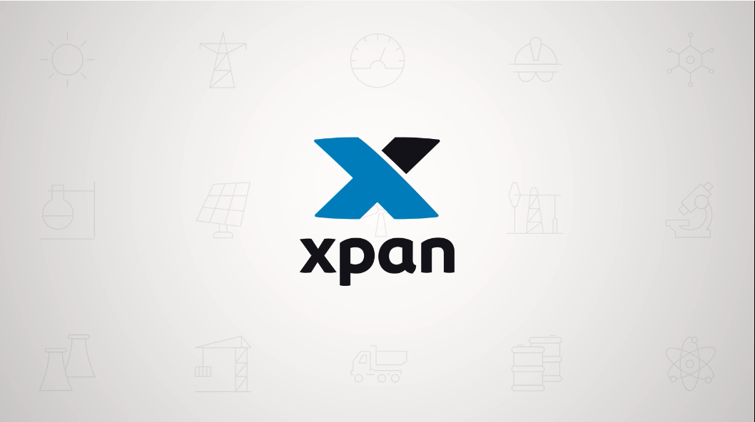 Logo of Xpan with icons background